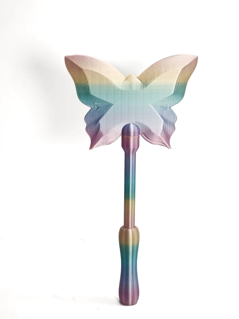 Rainbow Butterfly Wand - Iridescent Pastel Colors
